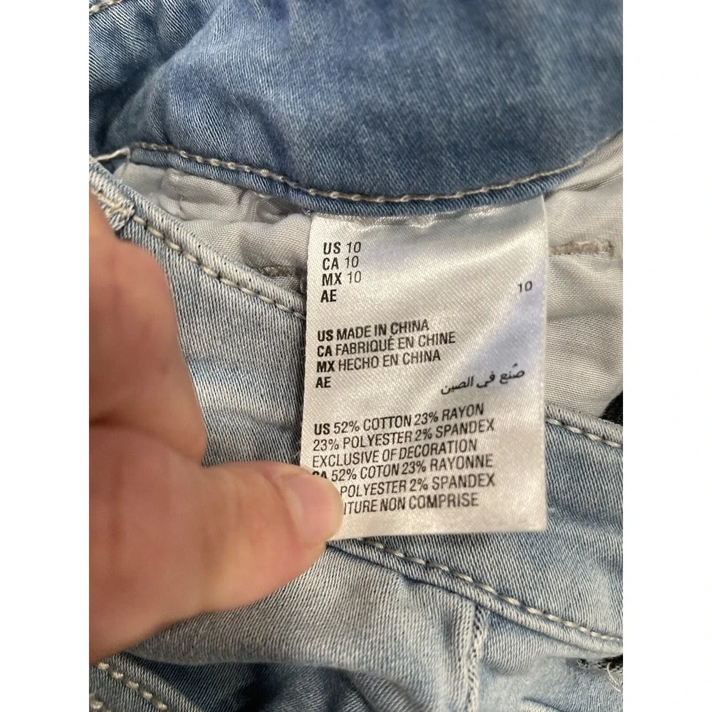 Epic Threads Skinny Jeans Light Wash Stretch Denim Kids Girls  10 Blue Excellent